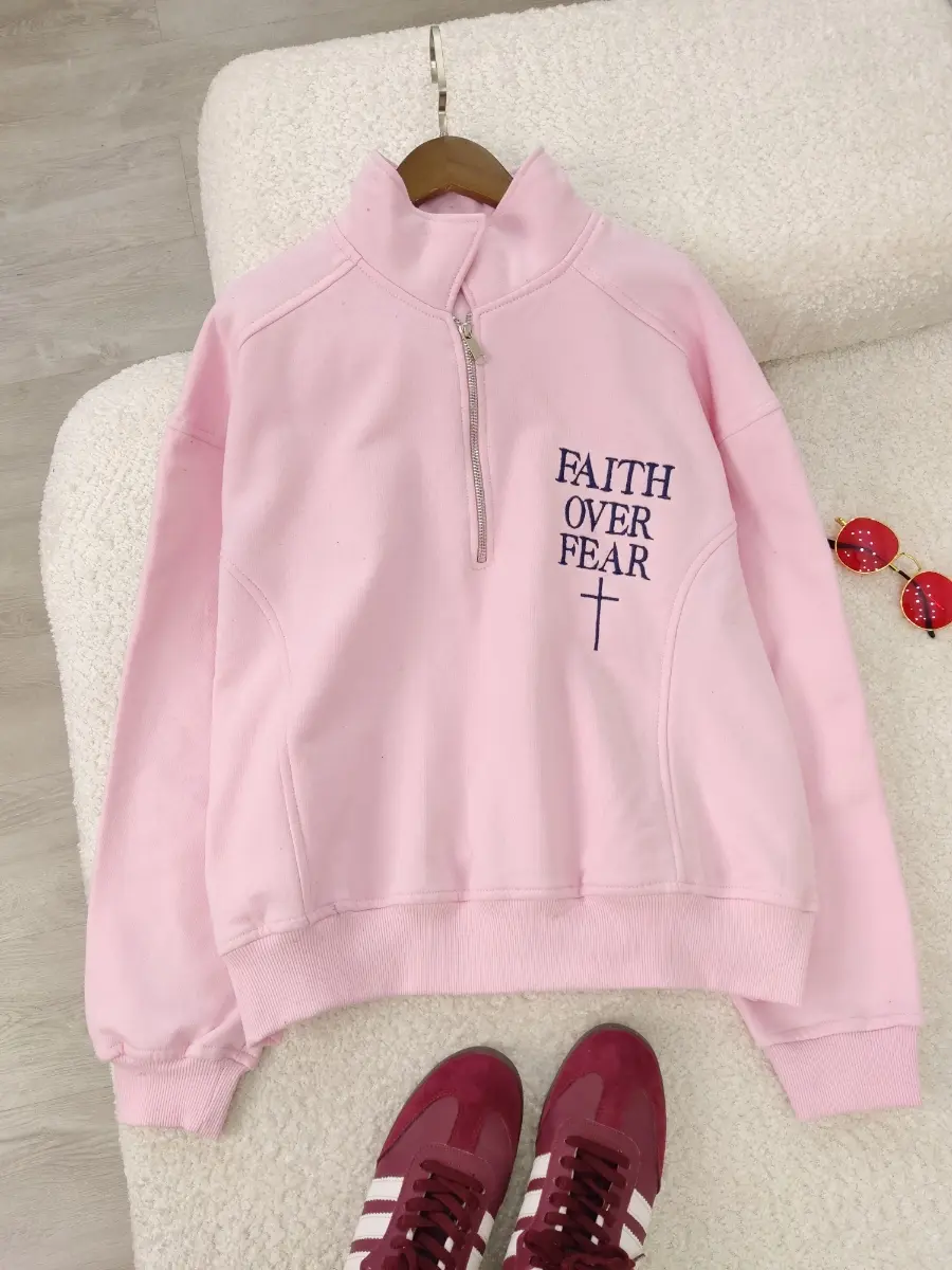 بلوز نیم زیپ پروانه